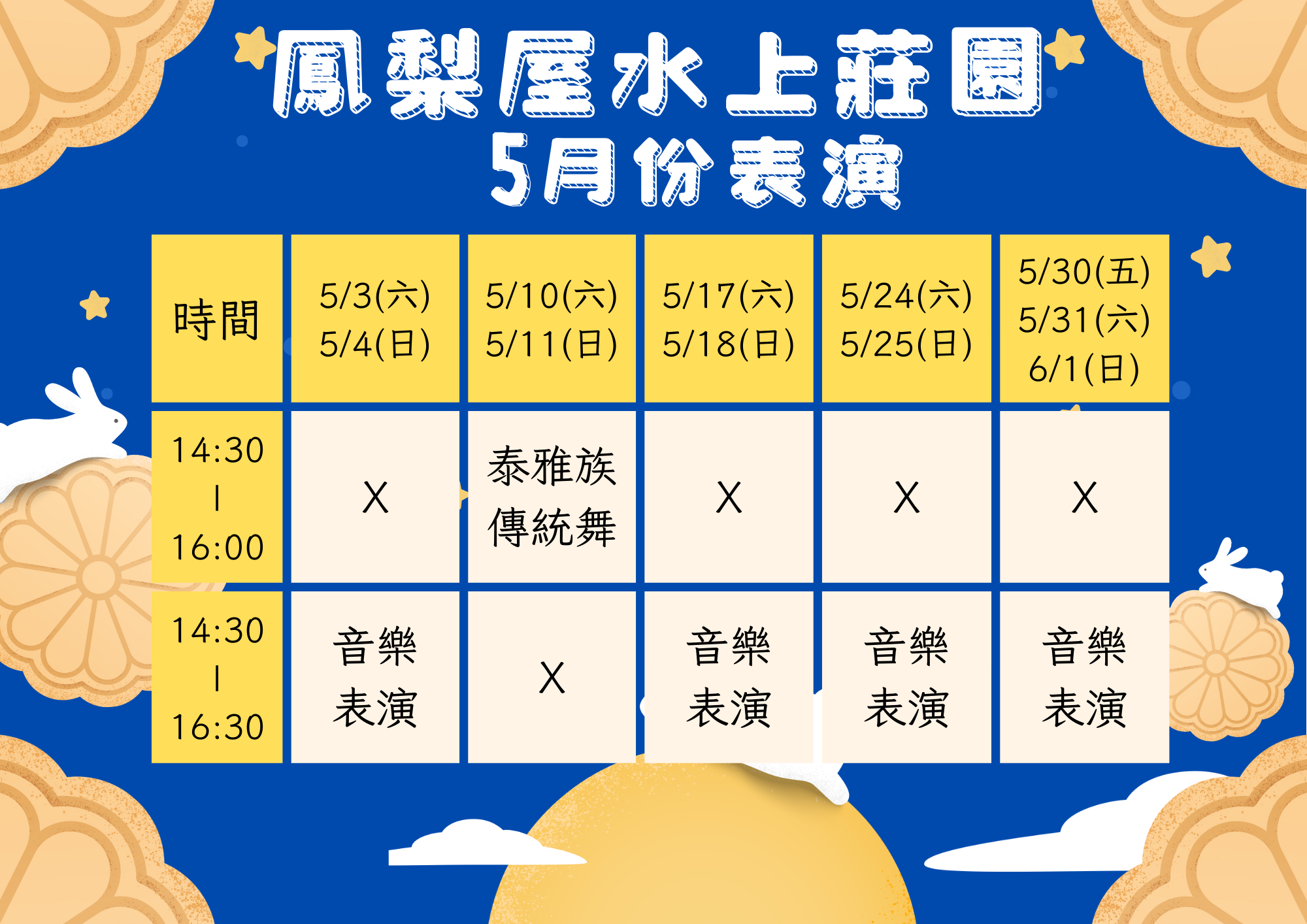 5月份表演活動